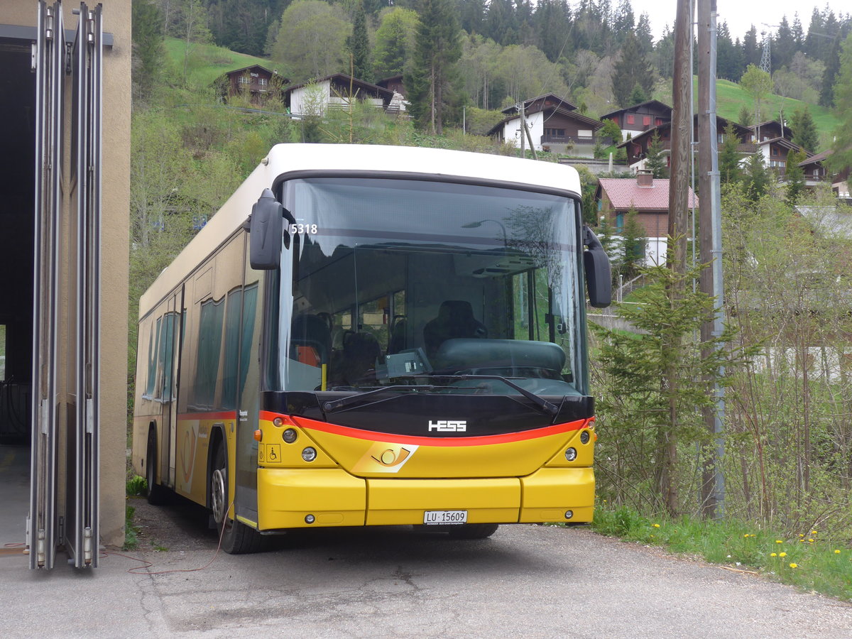 (205'545) - Schnider, Schpfheim - LU 15'609 - Scania/Hess am 27. Mai 2019 in Srenberg, Garage