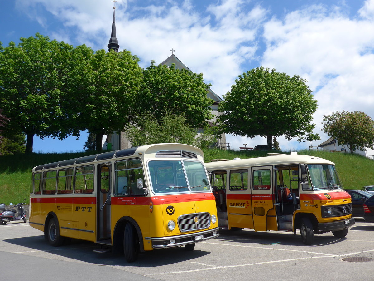 (205'671) - Mller, Ennetmoos - NW 23'167 - FBW/Gangloff (ex Rentsch, Gunten; ex P 23'203; ex P 21'003) am 30. Mai 2019 in Schwarzenberg, Hotel weisses Kreuz