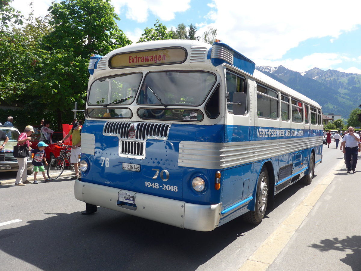 (205'944) - VBL Luzern (vbl-historic) - Nr. 76/LU 236'146 - Twin Coach am 8. Juni 2019 in Sarnen, OiO