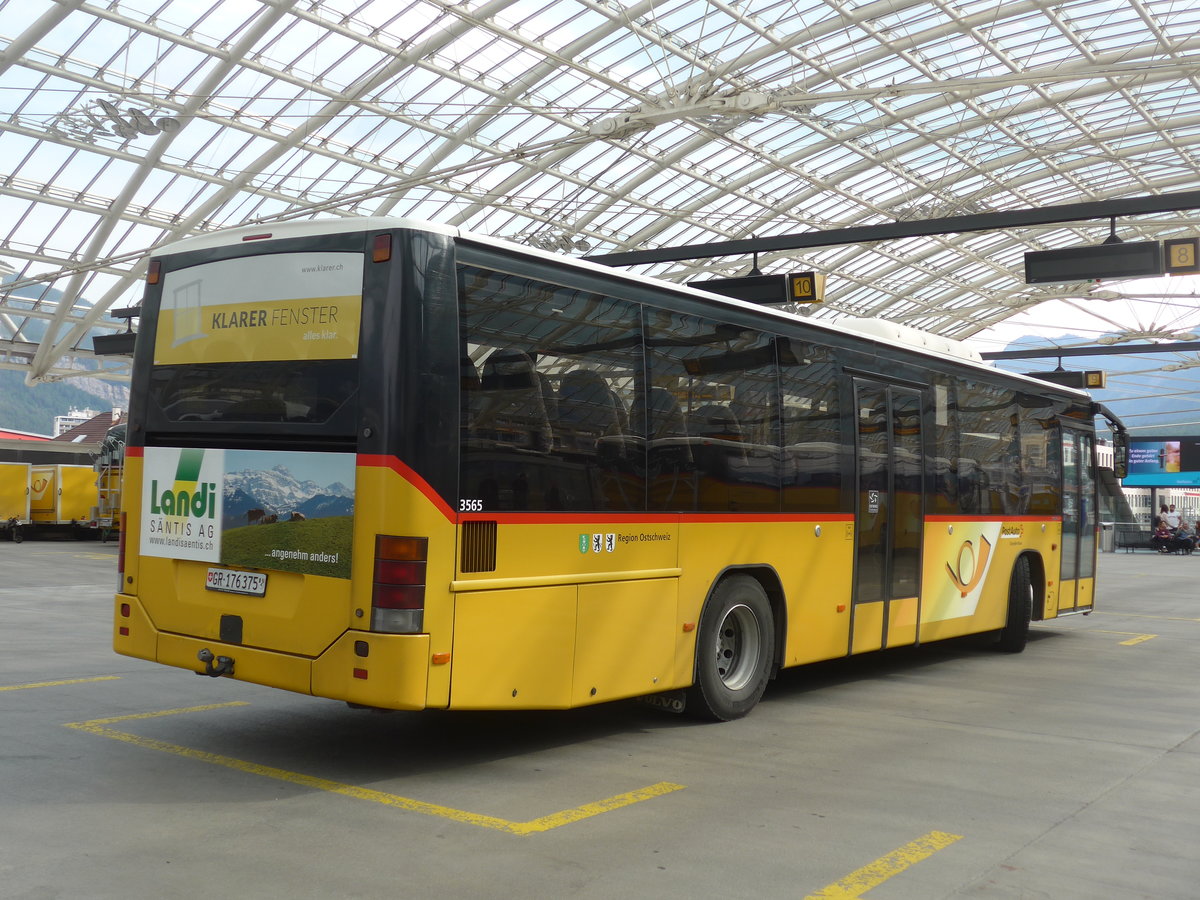 (206'197) - PostAuto Graubnden - GR 176'375 - Volvo (ex PostAuto Ostschweiz; ex Casutt, Gossau; ex PostAuto Ostschweiz) am 9. Juni 2019 in Chur, Postautostation