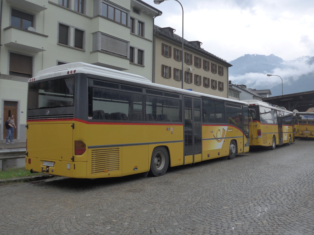 206'240) - Marchetti, Airolo - TI 239'834 - Mercedes (ex AVG Meiringen Nr. 70) am 9. Juni 2019 beim Bahnhof Airolo