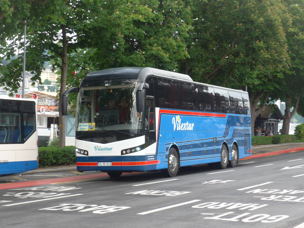 (206'263) - Aus Rumnien: Vilextur, Rmnicu Vlcea - VL 18 VLX - Volvo/Jonckheere am 9. Juni 2019 beim Bahnhof Luzern