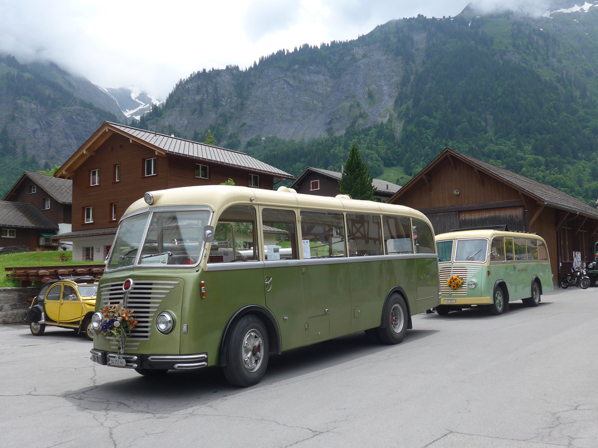 (206'393) - Nostalgieclub, Filzbach - SG 252'661 - FBW/R&J (ex Steiner, Kaltbrunn; ex Grnenfelder, Walenstadt) am 15. Juni 2019 in Elm, Station