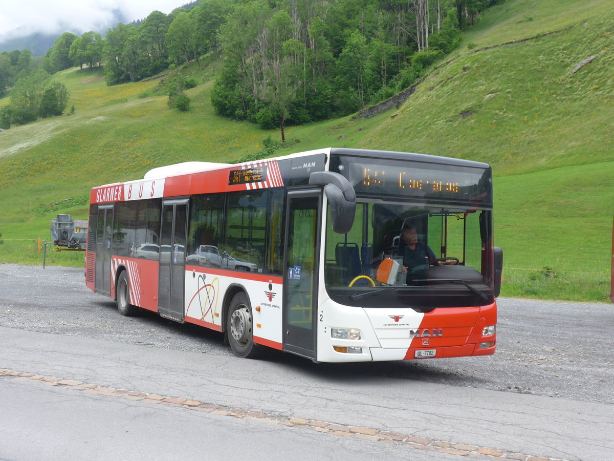 (206'410) - AS Engi - Nr. 2/GL 7702 - MAN (ex WilMobil, Wil Nr. 255; ex Vorfhrfahrzeug) am 15. Juni 2019 in Elm, Sportbahnen