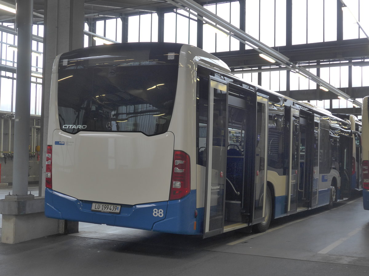 (206'493) - VBL Luzern - Nr. 88/LU 199'439 - Mercedes am 22. Juni 2019 in Luzern, Depot