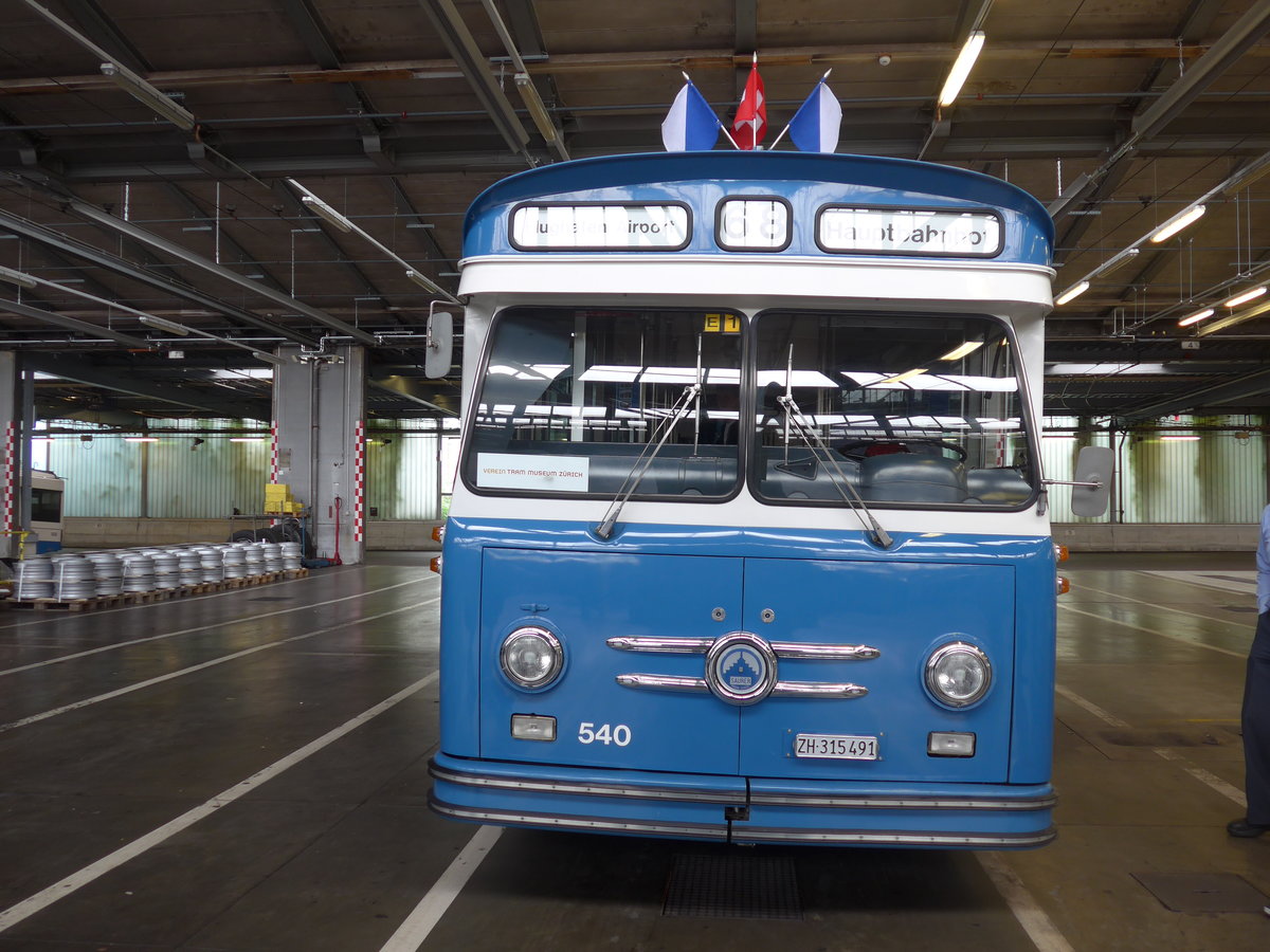 (206'545) - VBZ Zrich (TMZ) - Nr. 540/ZH 315'491 - Saurer/Saurer (ex Nr. 7540; ex Nr. 540) am 22. Juni 2019 in Luzern, Depot VBL