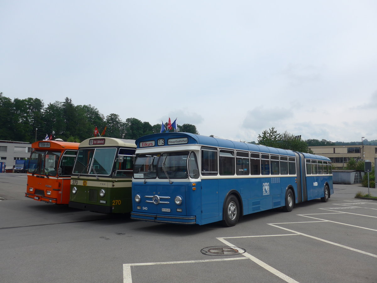 (206'574) - VBZ Zrich (TMZ) - Nr. 540/ZH 315'491 - Saurer/Saurer (ex Nr. 7540; ex Nr. 540) am 22. Juni 2019 in Emmenbrcke, Debrunner Acifer