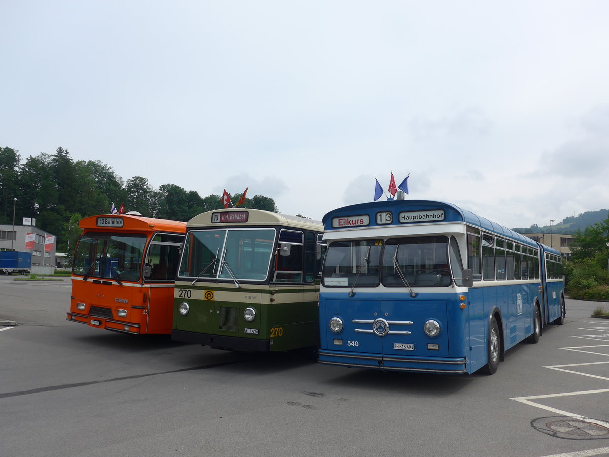 (206'576) - VBZ Zrich (TMZ) - Nr. 540/ZH 315'491 - Saurer/Saurer (ex Nr. 7540; ex Nr. 540) am 22. Juni 2019 in Emmenbrcke, Debrunner Acifer