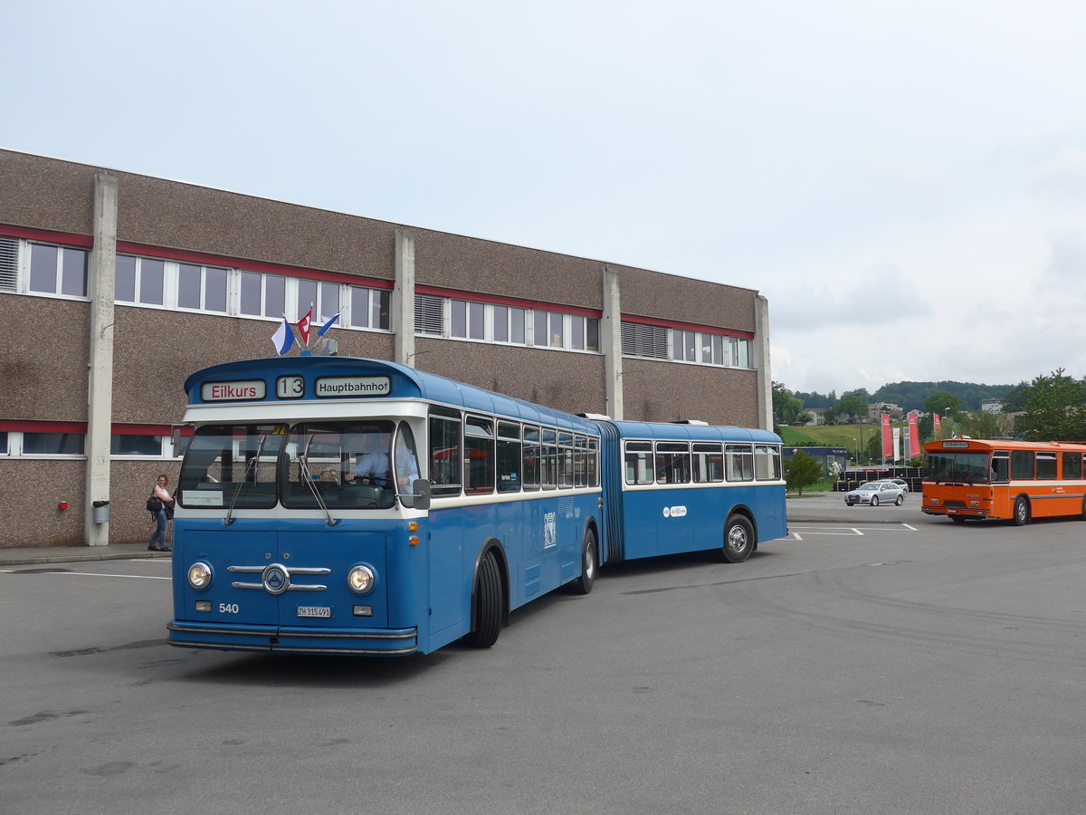 (206'596) - VBZ Zrich (TMZ) - Nr. 540/ZH 315'491 - Saurer/Saurer (ex Nr. 7540; ex Nr. 540) am 22. Juni 2019 in Emmenbrcke, Debrunner Acifer