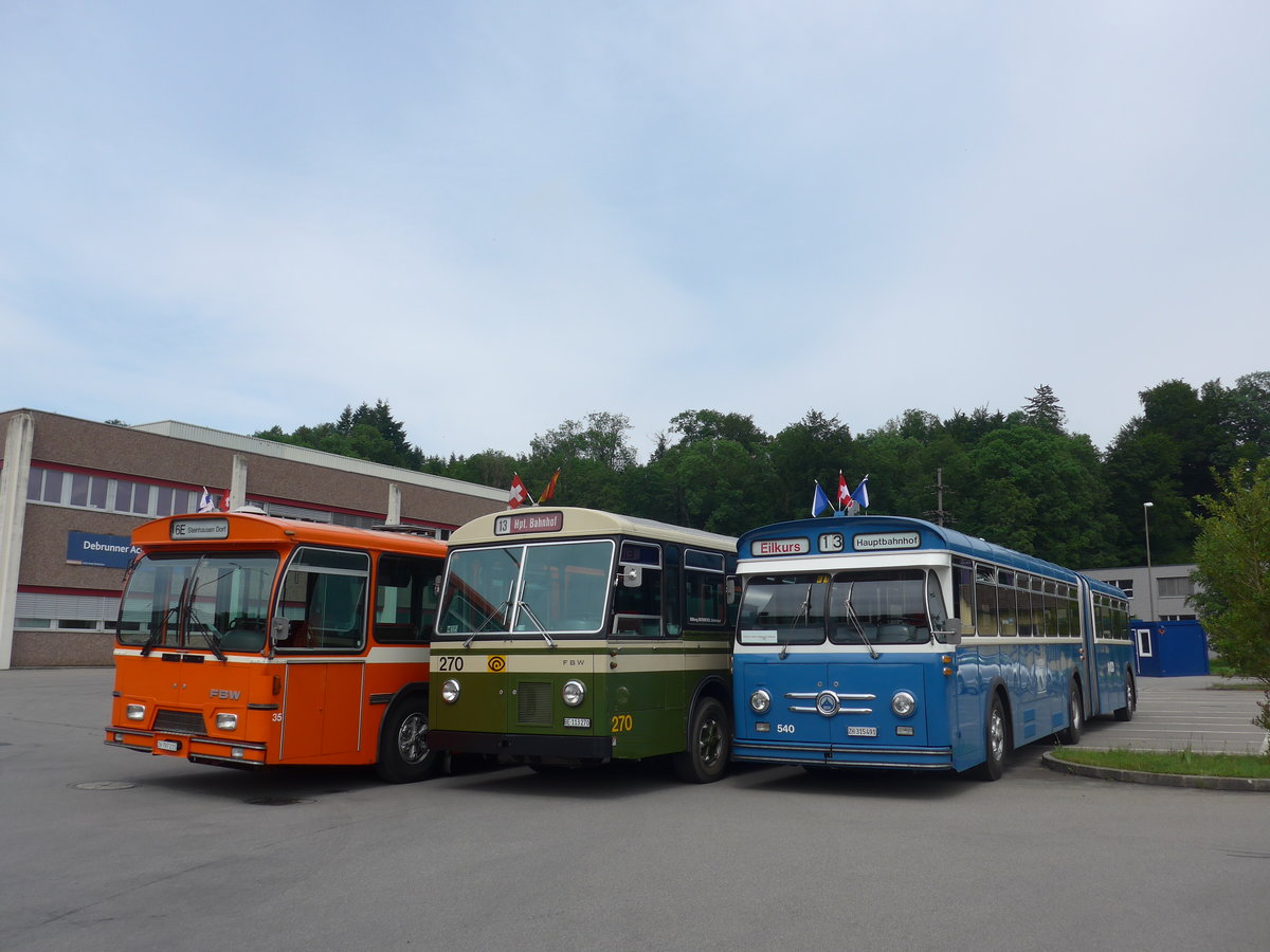 (206'609) - VBZ Zrich (TMZ) - Nr. 540/ZH 315'491 - Saurer/Saurer (ex Nr. 7540; ex Nr. 540) am 22. Juni 2019 in Emmenbrcke, Debrunner Acifer
