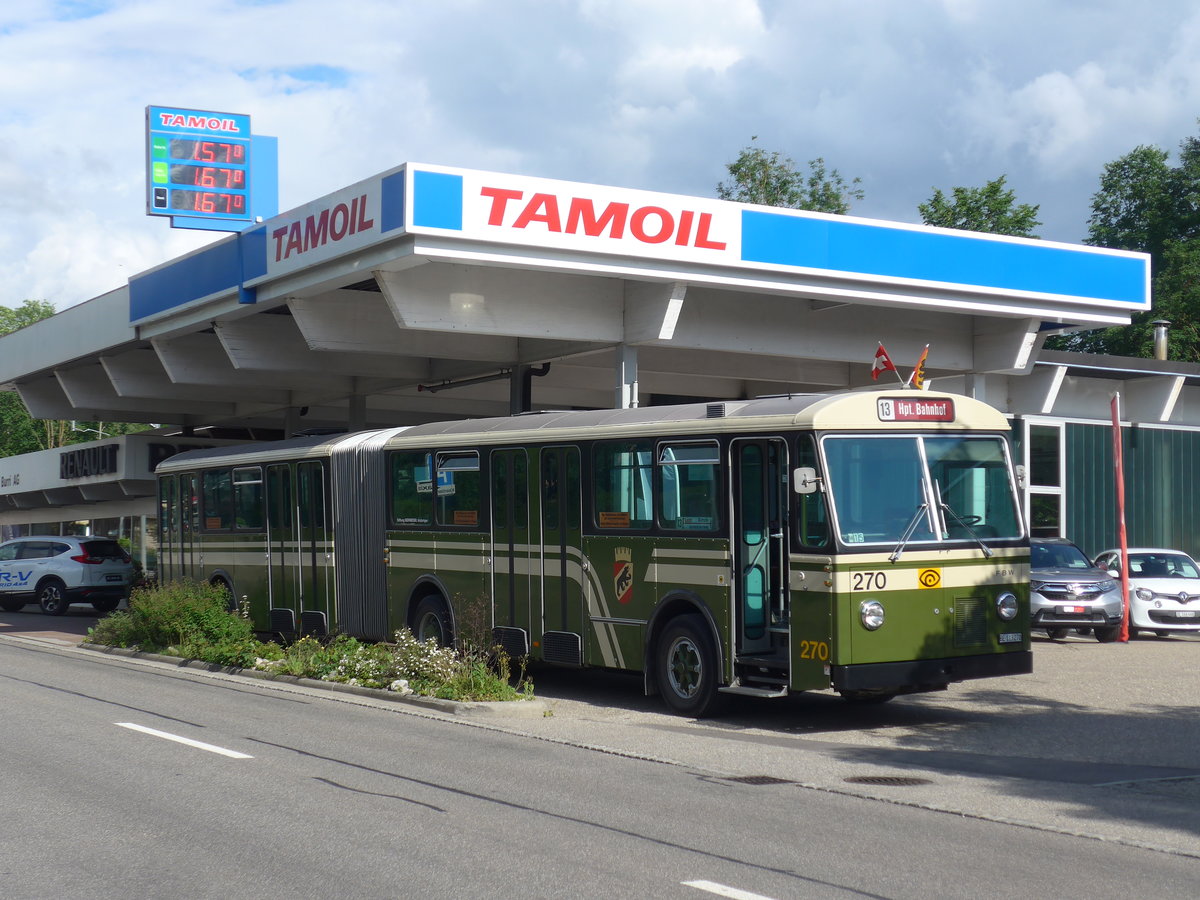 (206'620) - SVB Bern (Bernmobil historique) - Nr. 270/BE 113'270 - FBW/SWS-Gangloff am 22. Juni 2019 in Langnau, Sonnweg