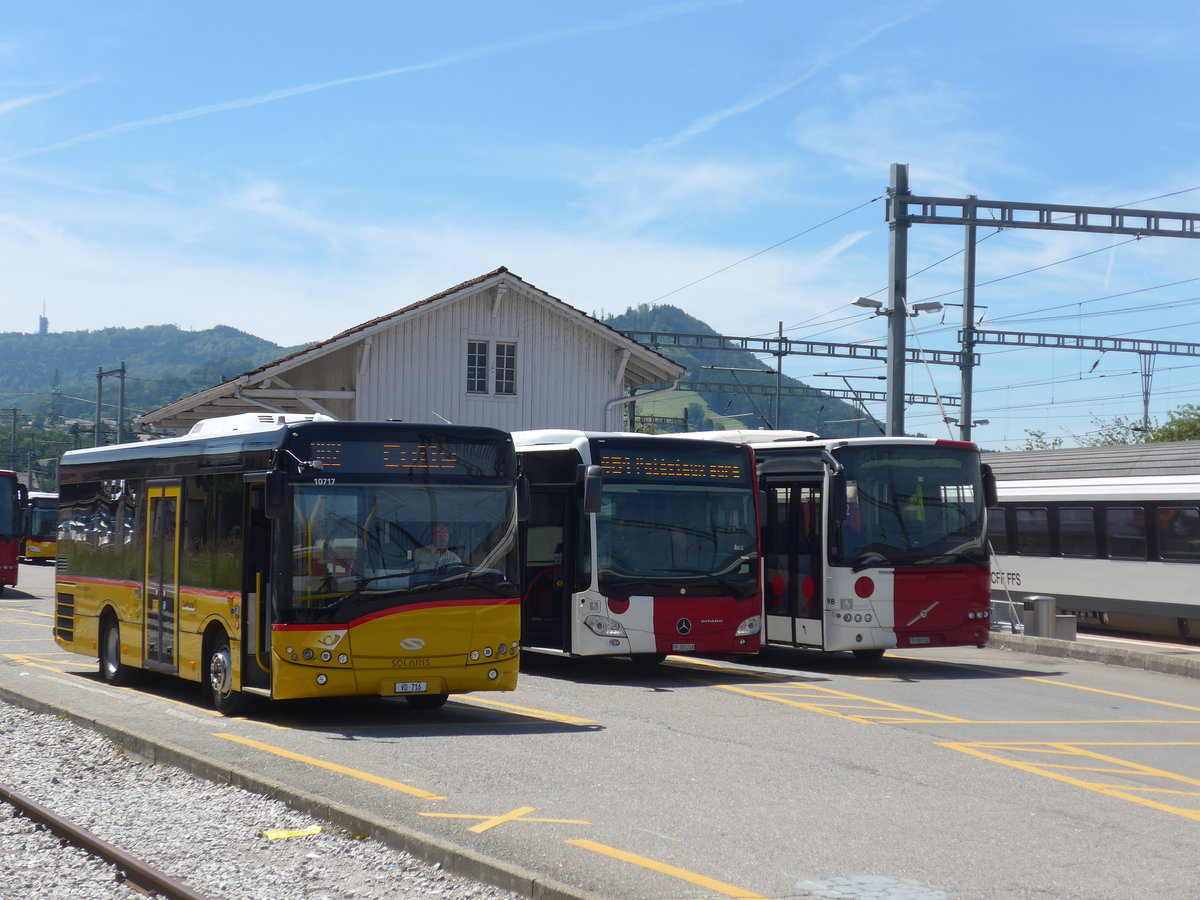 (206'786) - Faucherre, Moudon - VD 716 - Solaris am 24. Juni 2019 beim Bahnhof Palzieux