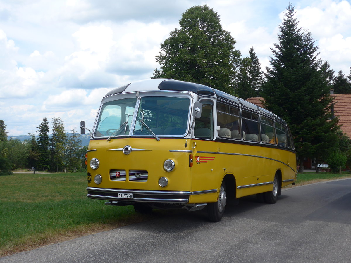 (207'501) - Zimmerli J., Oftringen - AG 57'298 - Berna/Tscher (ex Stutz, Oberlunkhofen; ex Leu, Schongau; ex Wicki, Bremgarten; ex P 22'054; ex P 20'704) am 7. Juli 2019 in Waldhusern, Kurhaus