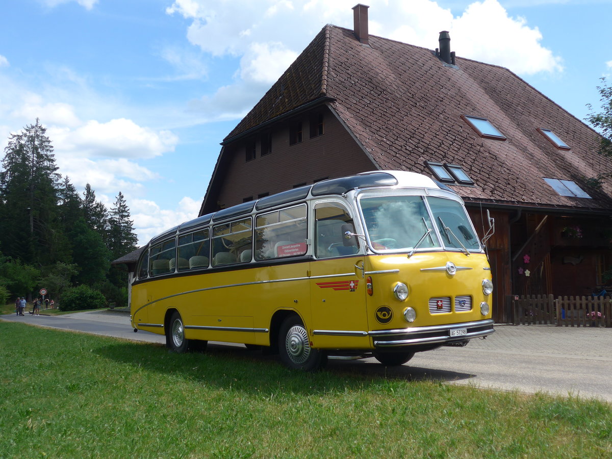 (207'502) - Zimmerli J., Oftringen - AG 57'298 - Berna/Tscher (ex Stutz, Oberlunkhofen; ex Leu, Schongau; ex Wicki, Bremgarten; ex P 22'054; ex P 20'704) am 7. Juli 2019 in Waldhusern, Kurhaus