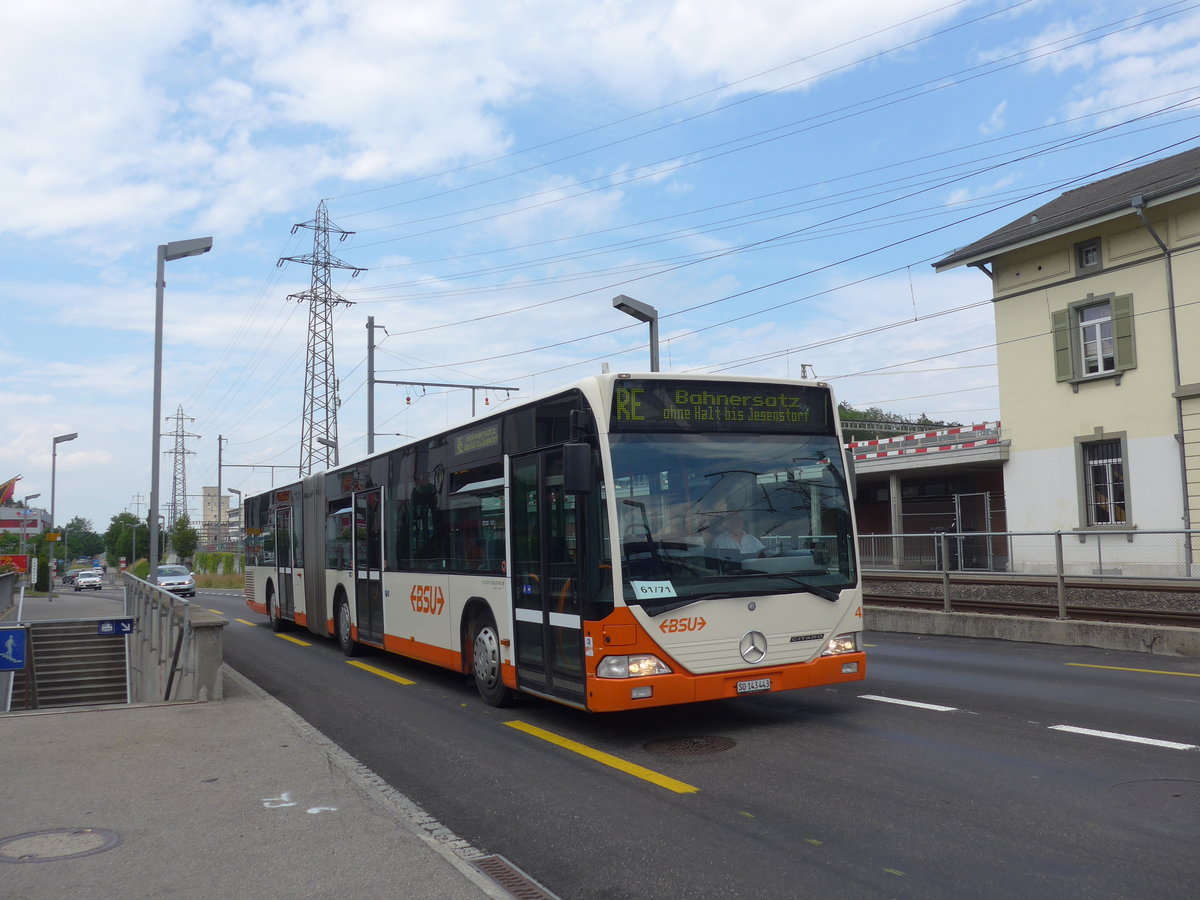 (207'607) - BSU Solothurn - Nr. 43/SO 143'443 - Mercedes am 8. Juli 2019 beim Bahnhof Zollikofen