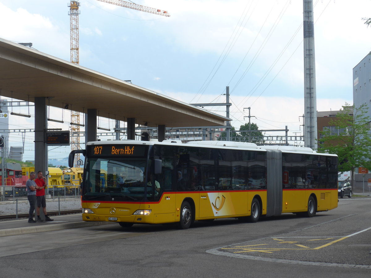 (207'621) - Steiner, Ortschwaben - Nr. 3/BE 83'880 - Mercedes am 8. Juli 2019 beim Bahnhof Zollikofen