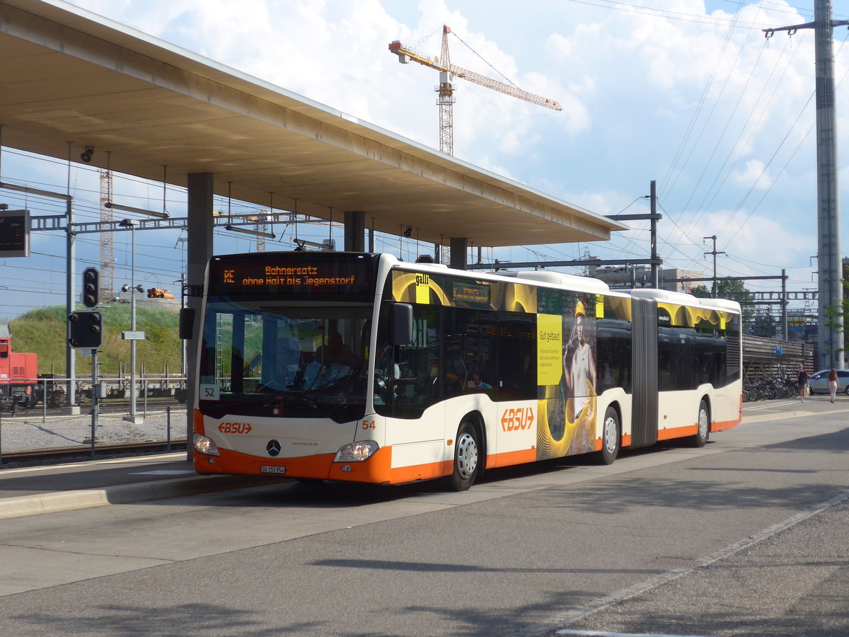 (207'631) - BSU Solothurn - Nr. 54/SO 155'954 - Mercedes am 8. Juli 2019 beim Bahnhof Zollikofen