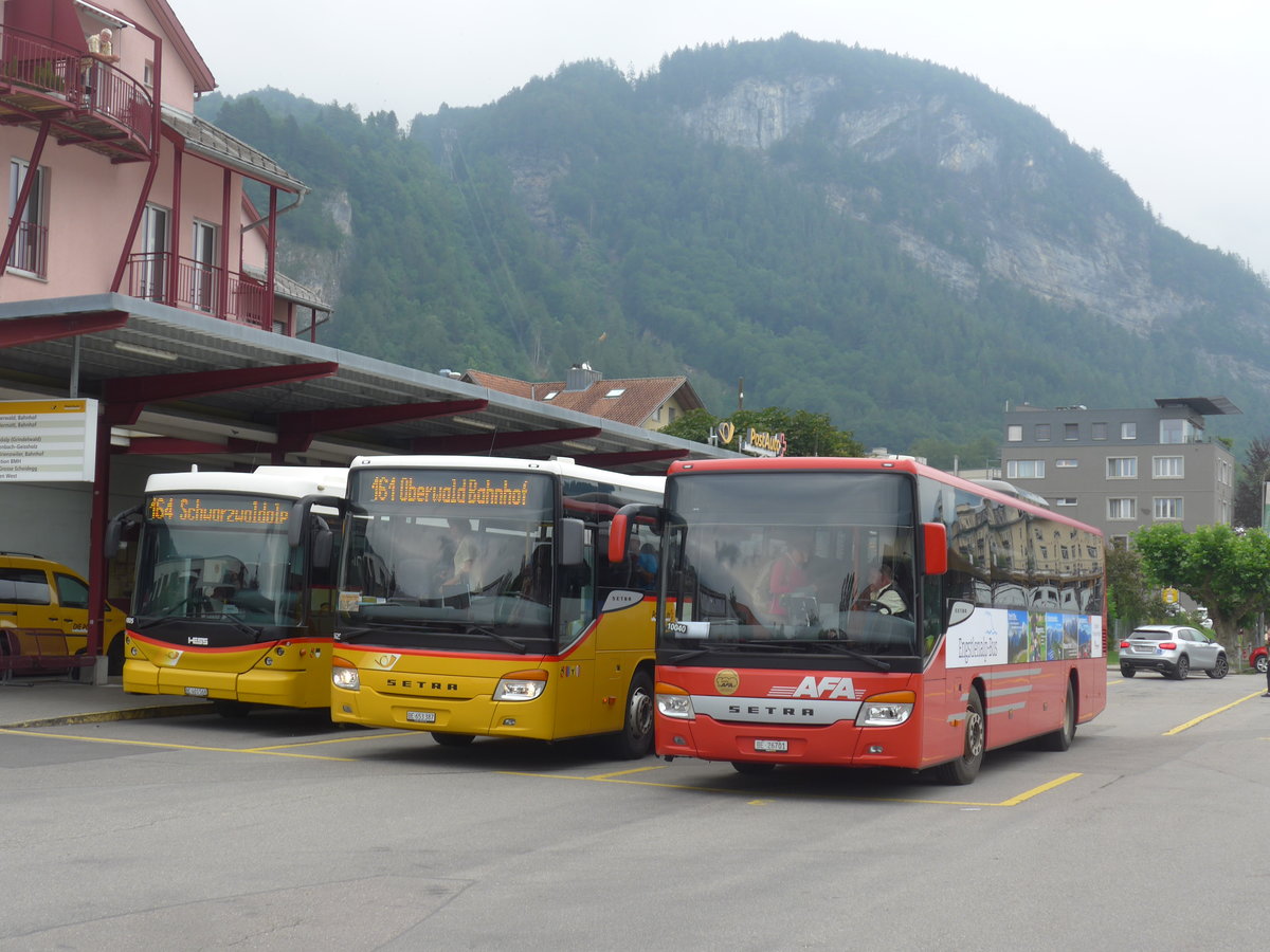 (207'647) - AFA Adelboden - Nr. 24/BE 26'701 - Setra am 9. Juli 2019 in Meiringen, Postautostation (Einsatz PostAuto fr Engstlenalp-Bus)