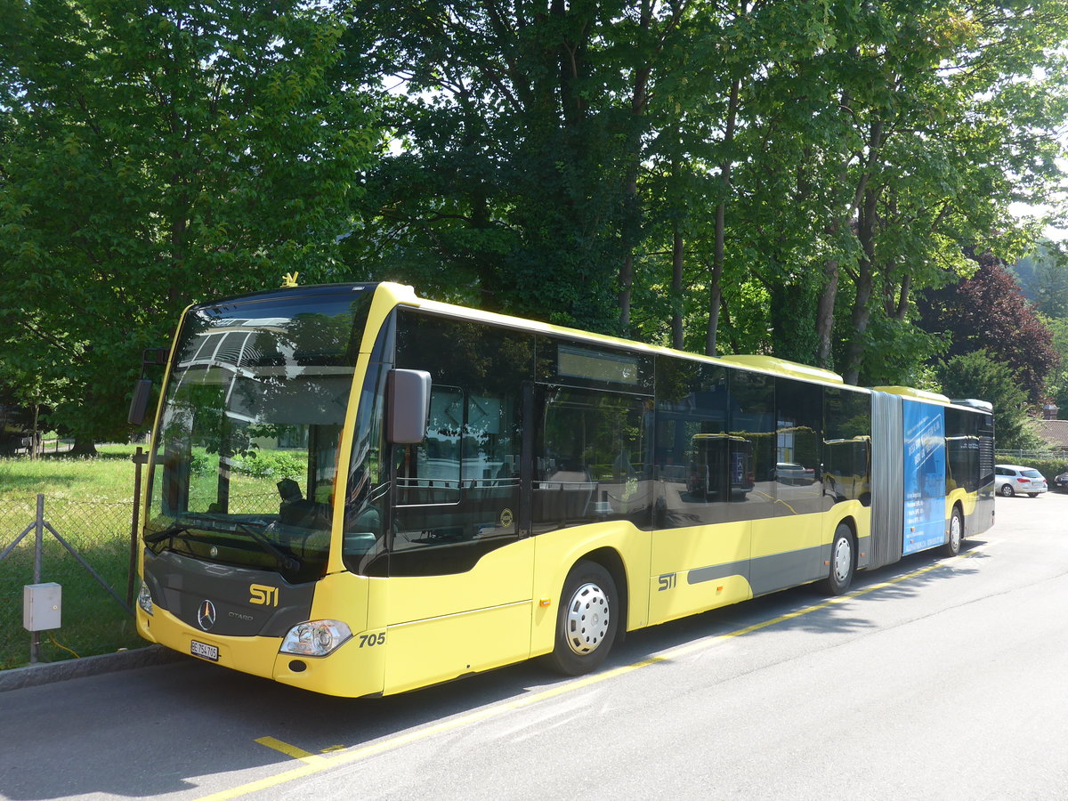 (207'768) - STI Thun - Nr. 705/BE 754'705 - Mercedes am 10. Juli 2019 bei der Schifflndte Thun