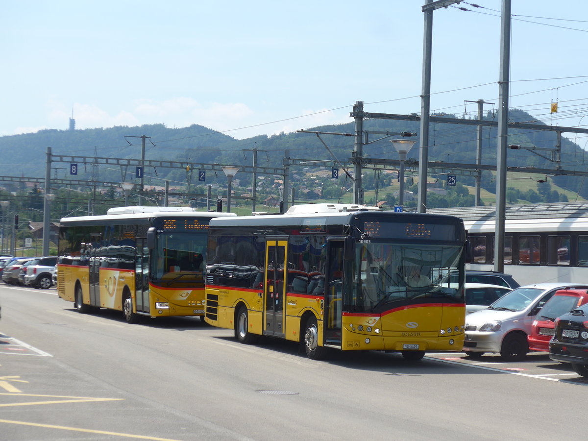 (208'095) - Faucherre, Moudon - VD 5409 - Solaris am 22. Juli 2019 beim Bahnhof Moudon