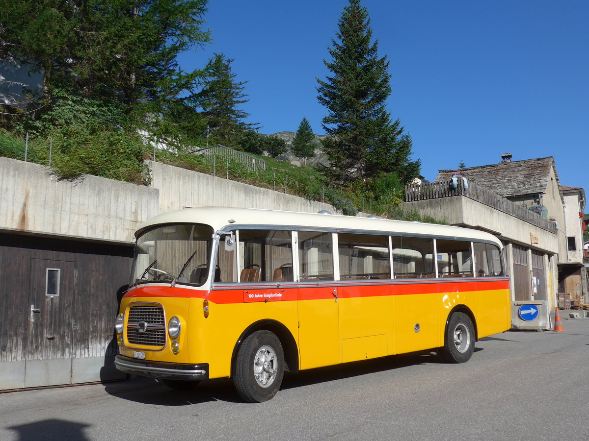 (208'287) - Zenklusen, Glis - VS 327'011 - Berna/BBO (ex Flori, Wohlen; ex Merzaghi, Maroggia) am 3. August 2019 in Simplon Dorf, Post