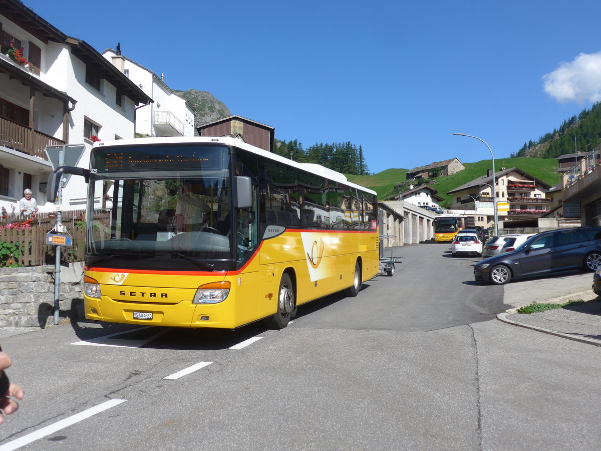 (208'308) - PostAuto Wallis - VS 403'660 - Setra am 3. August 2019 in Simplon Dorf, Post