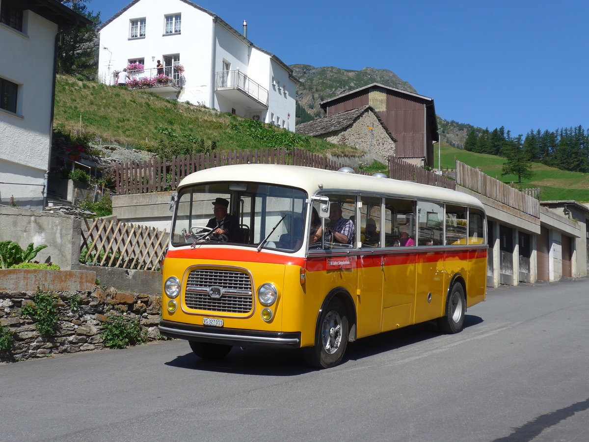 (208'325) - Zenklusen, Glis - VS 327'011 - Berna/BBO (ex Flori, Wohlen; ex Merzaghi, Maroggia) am 3. August 2019 in Simplon Dorf, Post