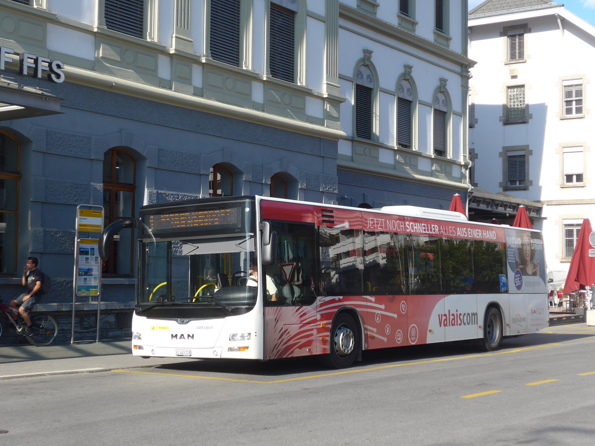 (208'488) - PostAuto Wallis - VS 449'118 - MAN am 4. August 2019 beim Bahnhof Brig