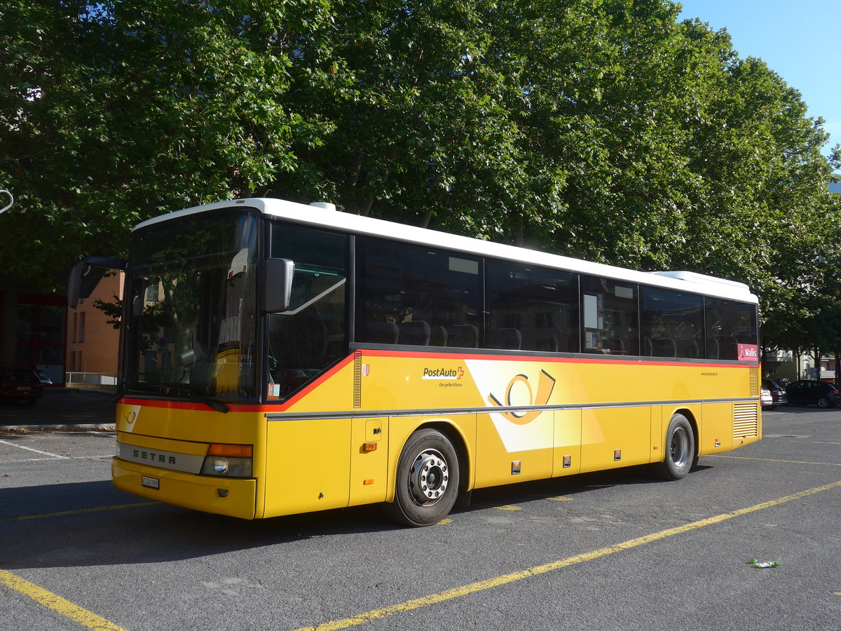 (208'492) - PostAuto Wallis - VS 241'969 - Setra (ex Zerzuben, Visp-Eyholz Nr. 62; ex PostAuto Wallis) am 4. August 2019 in Brig, Garage