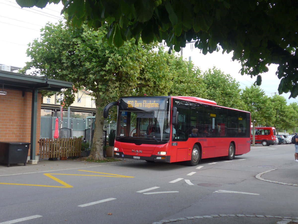 (208'581) - Bernmobil, Bern - Nr. 412/BE 716'412 - MAN am 10. August 2019 beim Bahnhof Rubigen