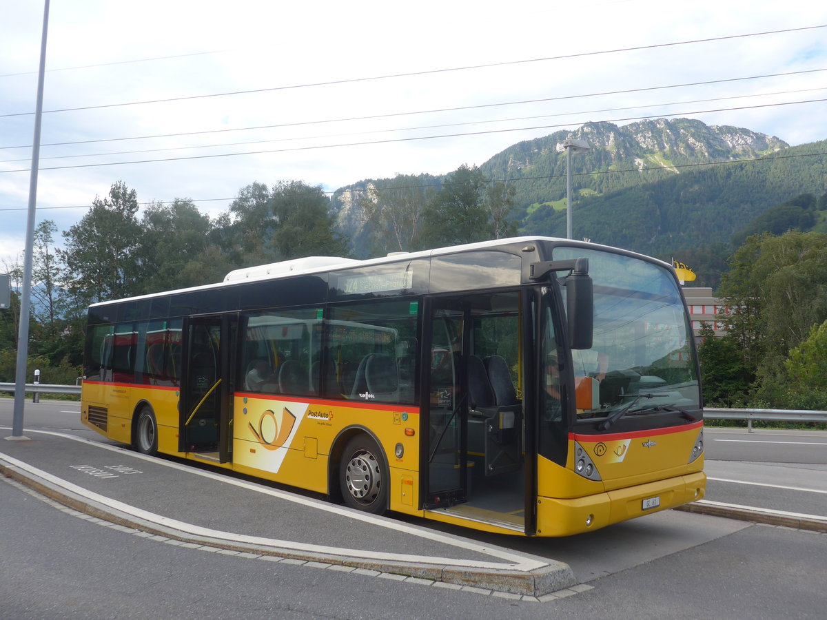 (208'754) - Nieder, Filzbach - GL 61 - Van Hool (ex Casutt, Gossau) am 17. August 2019 beim Bahnhof Ziegelbrcke