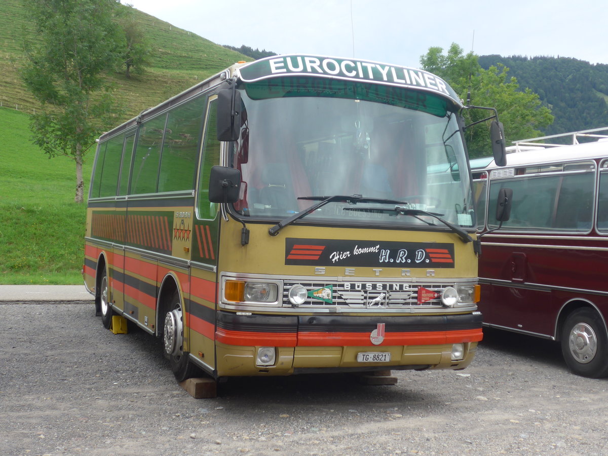 (208'840) - Dasen, Bischofszell - TG 8821 - Setra (ex Reichlin, Goldau) am 17. August 2019 in Atzmnnig, Schutt