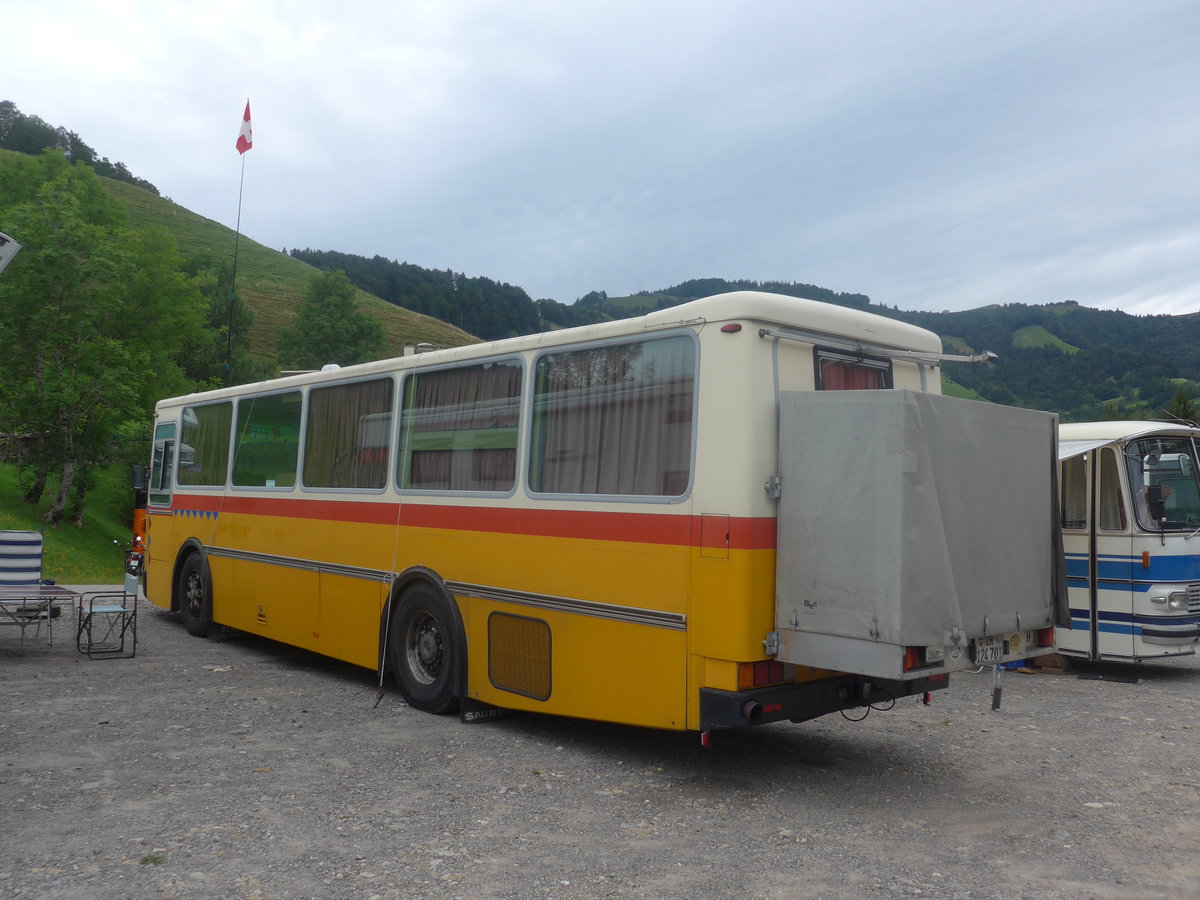 (208'842) - Toldo, Zrich - ZH 124'701 - Saurer/R&J (ex Peter, Pfaffnau) am 17. August 2019 in Atzmnnig, Schutt