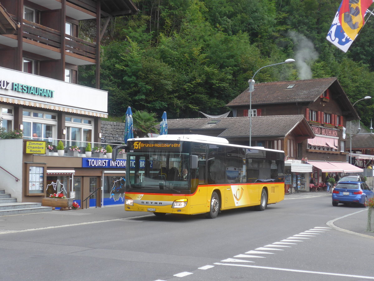(209'205) - Flck, Brienz - Nr. 3/BE 568'700 - Setra am 1. September 2019 beim Bahnhof Brienz