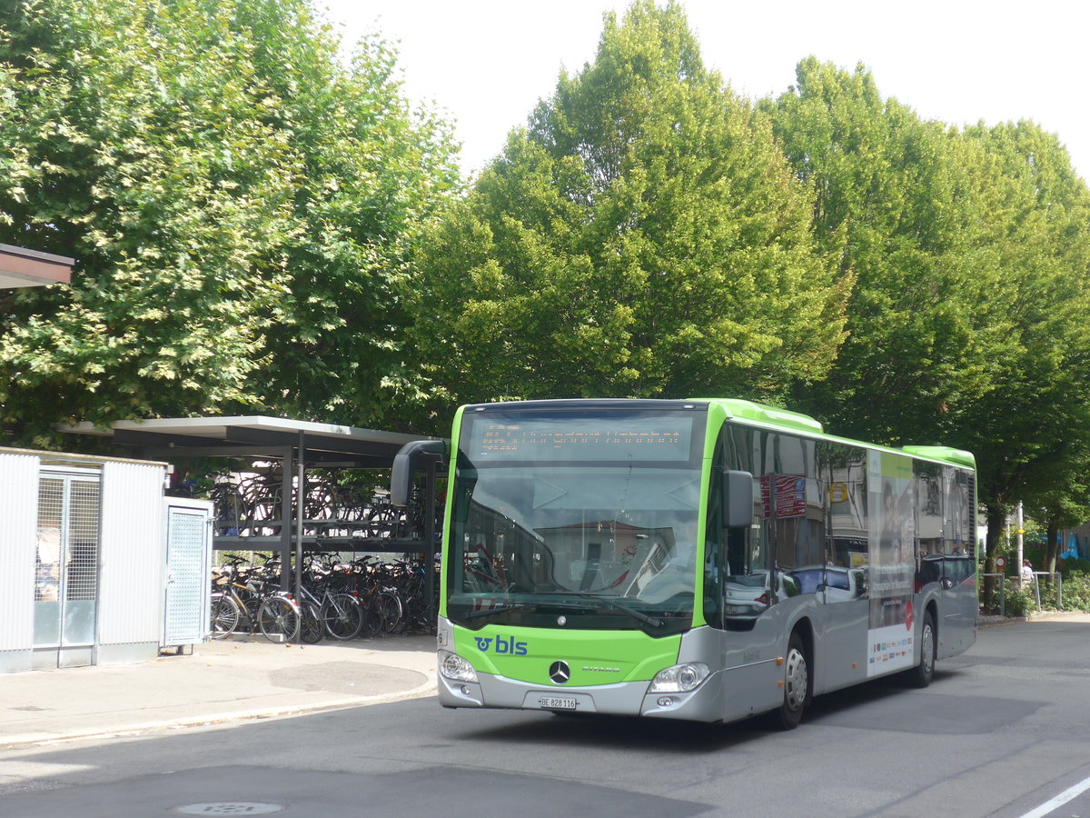 (209'221) - Busland, Burgdorf - Nr. 116/BE 828'116 - Mercedes am 1. September 2019 beim Bahnhof Burgdorf