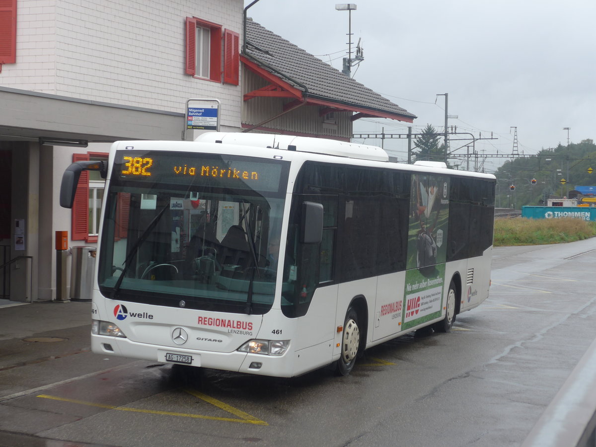 (209'393) - Knecht, Windisch - Nr. 461/AG 17'258 - Mercedes am 8. September 2019 beim Bahnhof Mgenwil