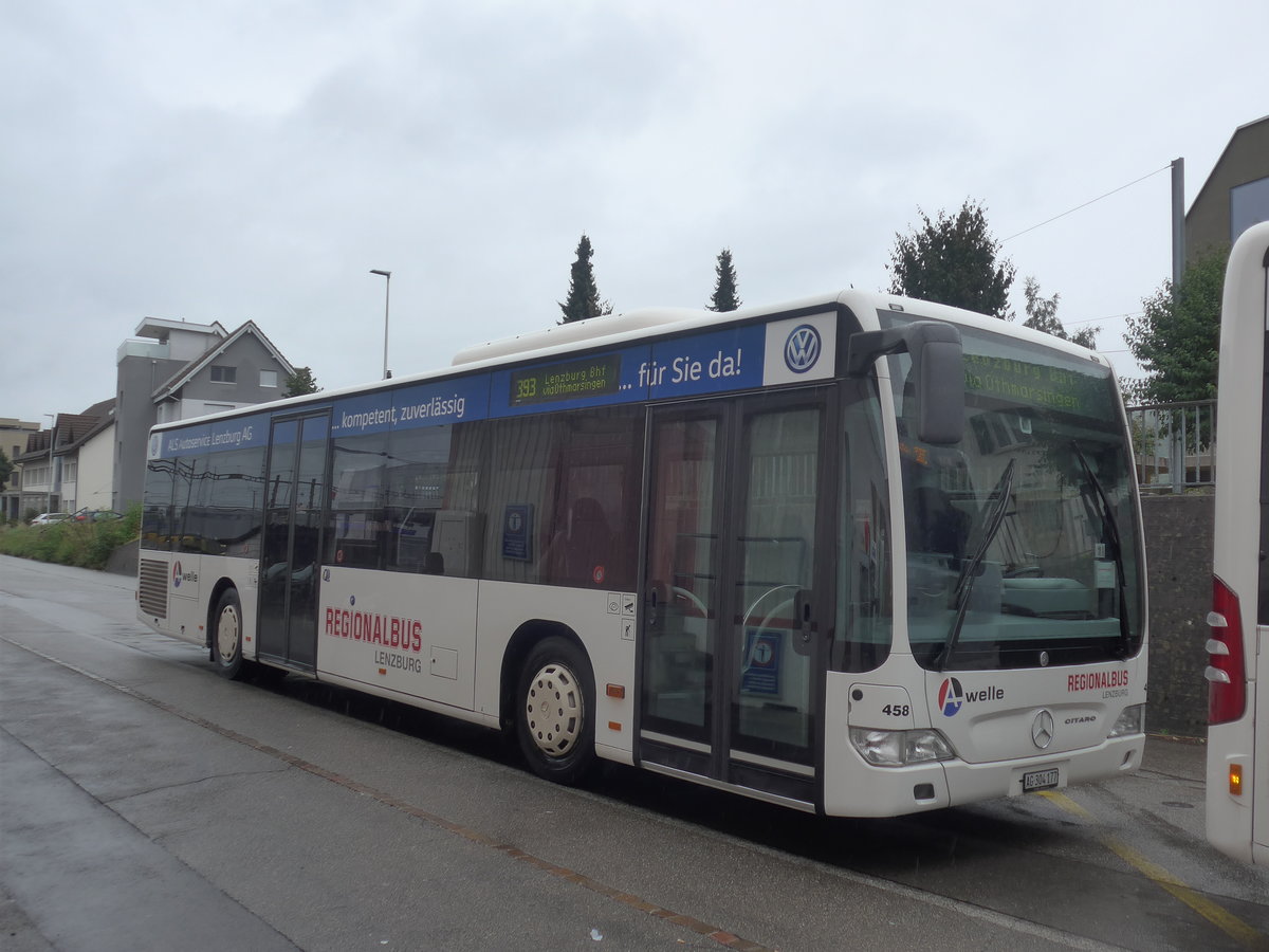 (209'397) - Knecht, Windisch - Nr. 458/AG 304'177 - Mercedes am 8. September 2019 beim Bahnhof Mgenwil