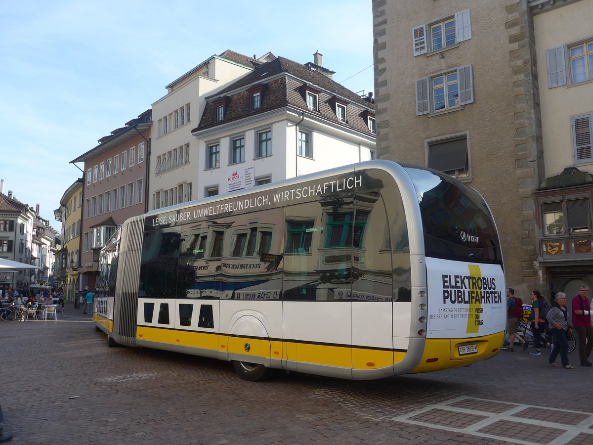 (209'542) - VBSH Schaffhausen - Nr. 35/SH 38'035 - Irizar (Probefahrzeug) am 14. September 2019 in Schaffhausen, Fronwagplatz