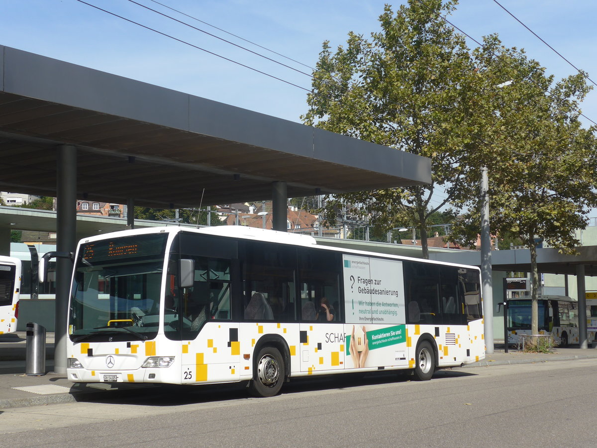 (209'618) - SB Schaffhausen - Nr. 25/SH 54'325 - Mercedes am 14. September 2019 beim Bahnhof Schaffhausen