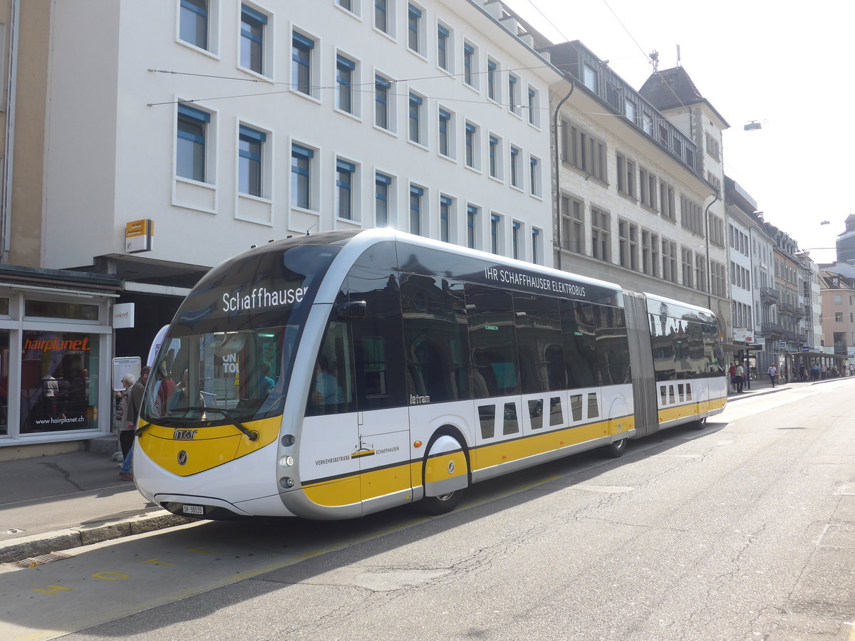 (209'638) - VBSH Schaffhausen - Nr. 35/SH 38'035 - Irizar (Probefahrzeug) am 14. September 2019 beim Bahnhof Schaffhausen