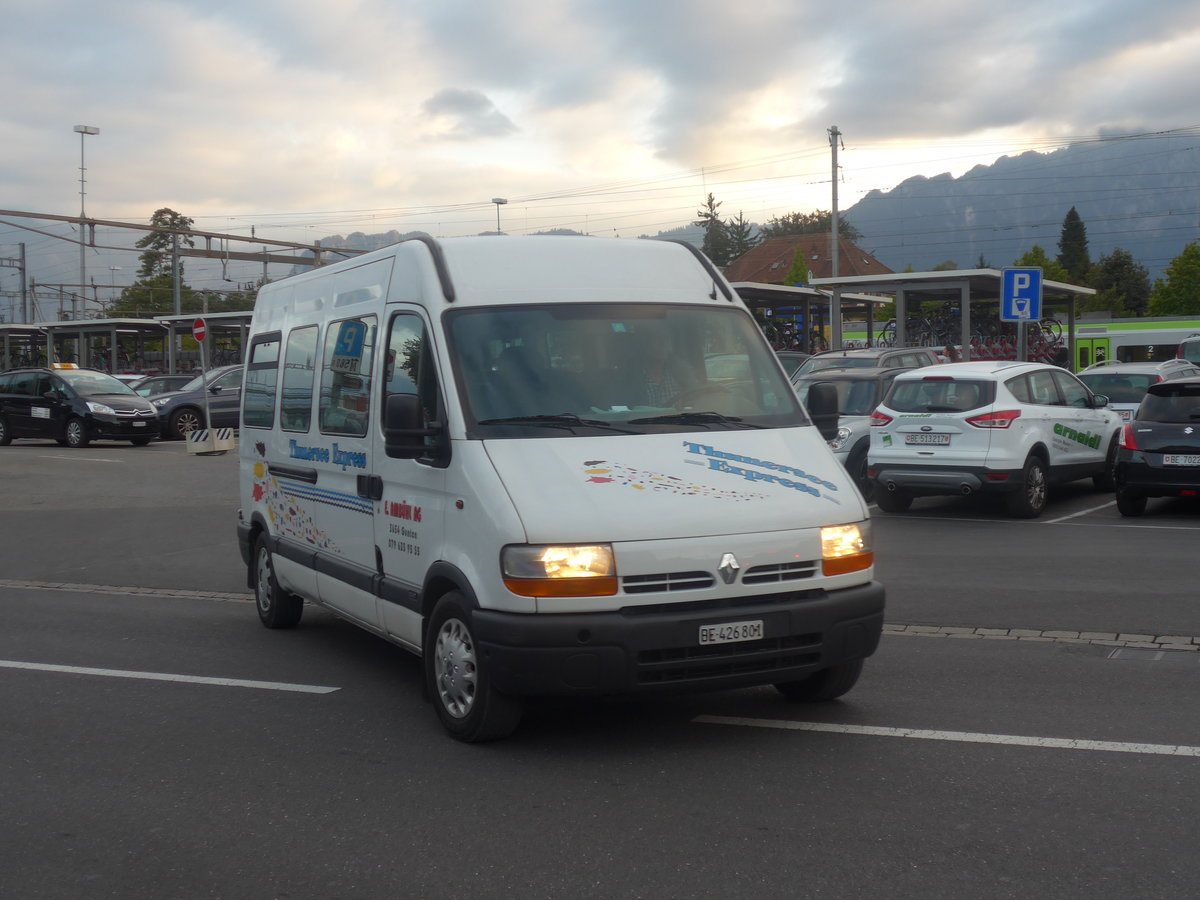 (209'710) - Ambhl, Gunten - BE 426'801 - Renault am 19. September 2019 beim Bahnhof Thun