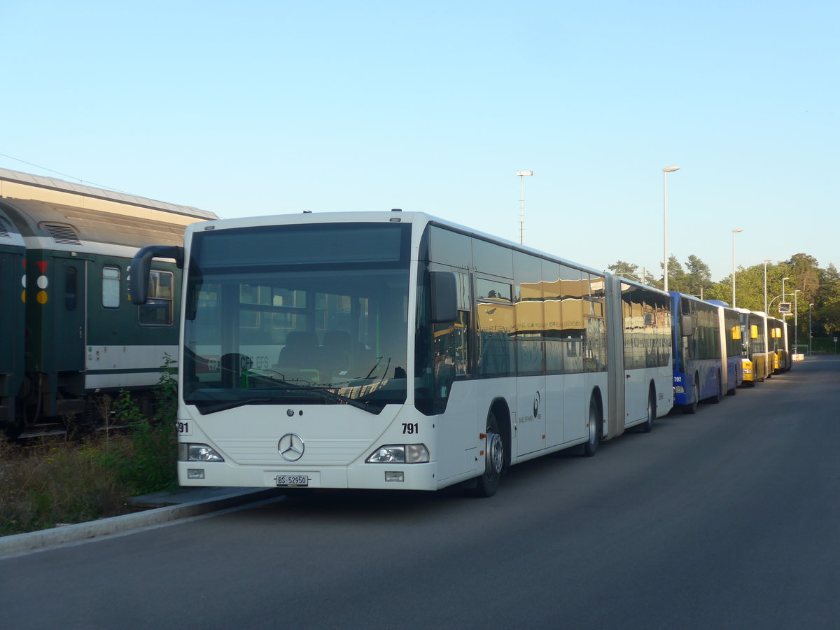 (209'715) - BVB Basel - Nr. 791/BS 52'950 - Mercedes (ex Knecht, Windisch; ex AAGS Schwyz Nr. 84; ex VR La Chaux-de-Fonds Nr. 228) am 21. September 2019 in Basel, Depot Dreispitz