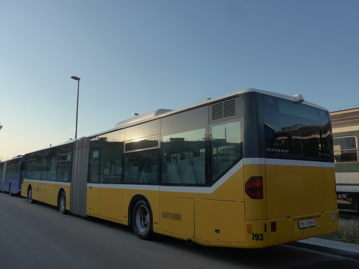 (209'727) - BVB Basel - Nr. 793/BS 52'994 - Mercedes (ex ASN Stadel Nr. 183) am 21. September 2019 in Basel, Depot Dreispitz