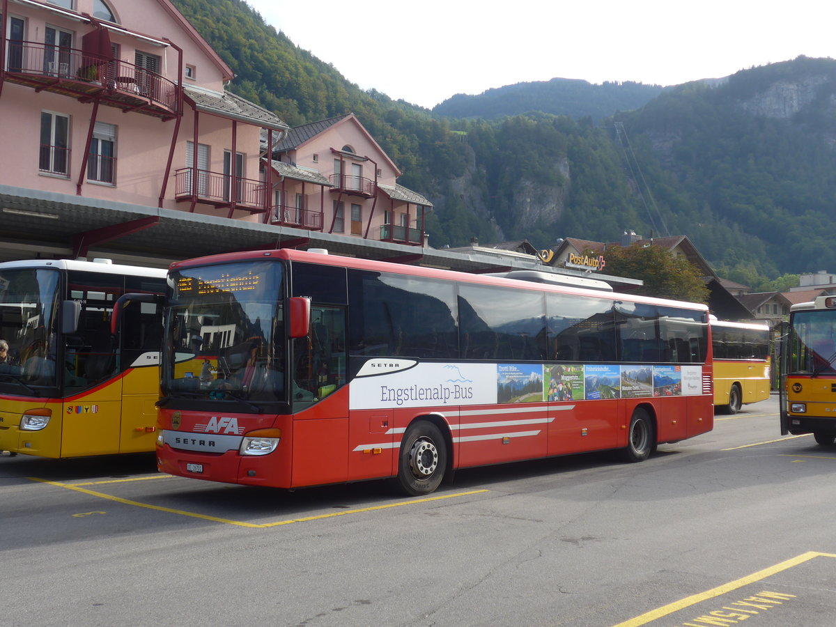 (209'740) - AFA Adelboden - Nr. 24/BE 26'701 - Setra am 22. September 2019 in Meiringen, Postautostation (Einsatz PostAuto fr Engstlenalp-Bus)