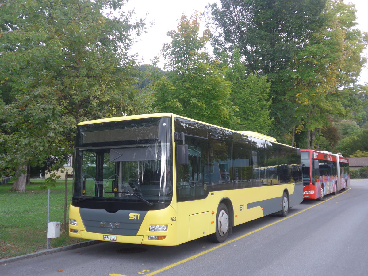 (209'878) - STI Thun - Nr. 153/BE 801'153 - MAN am 5. Oktober 2019 bei der Schifflndte Thun