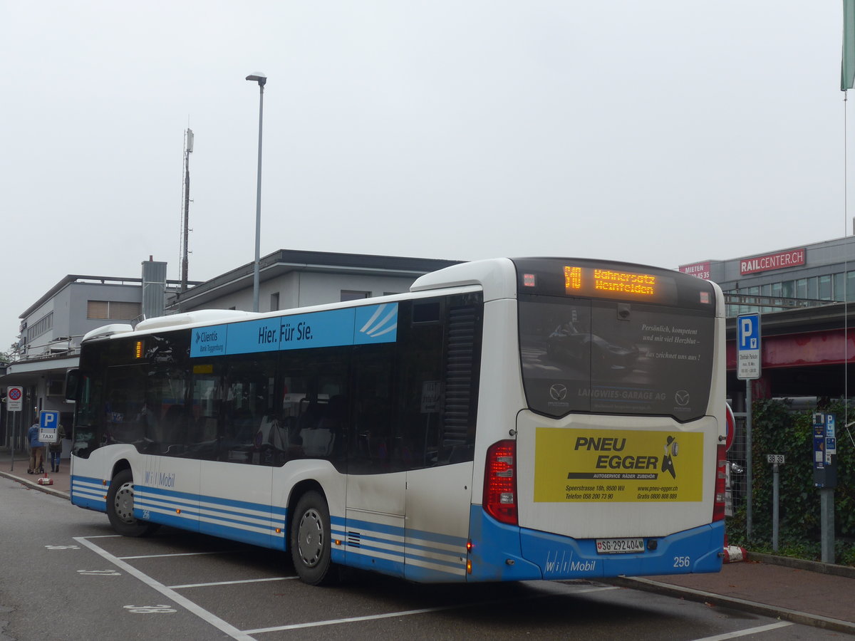 (209'938) - WilMobil, Wil - Nr. 256/SG 292'404 - Mercedes am 6. Oktober 2019 beim Bahnhof Wil