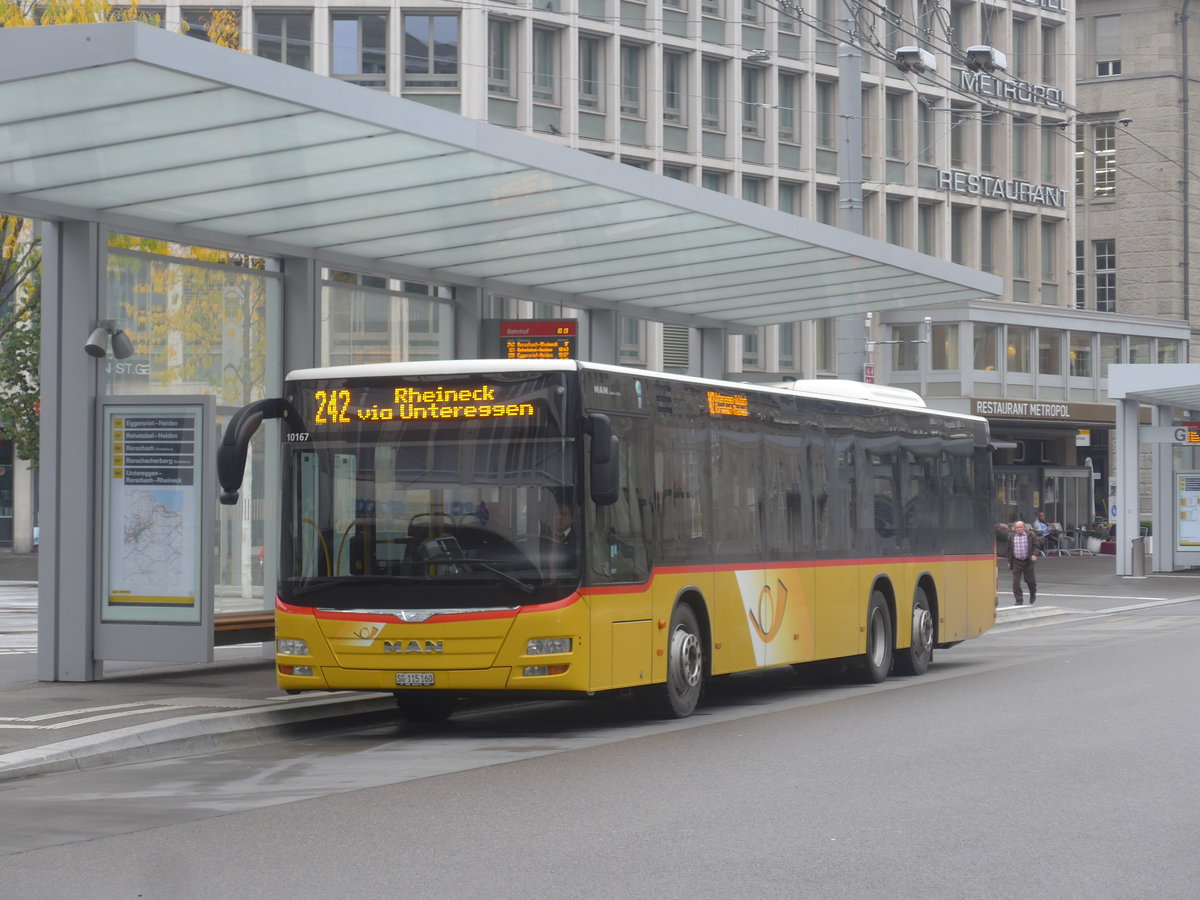 (209'952) - Schwizer, Goldach - SG 115'160 - MAN am 6. Oktober 2019 beim Bahnhof St. Gallen