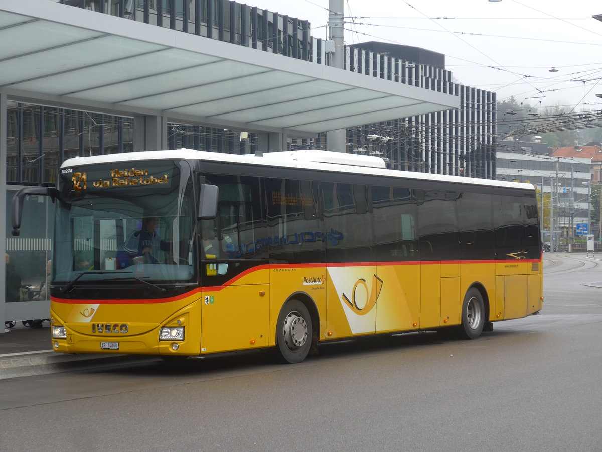 (209'956) - PostAuto Ostschweiz - AR 14'860 - Iveco am 6. Oktober 2019 beim Bahnhof St. Gallen