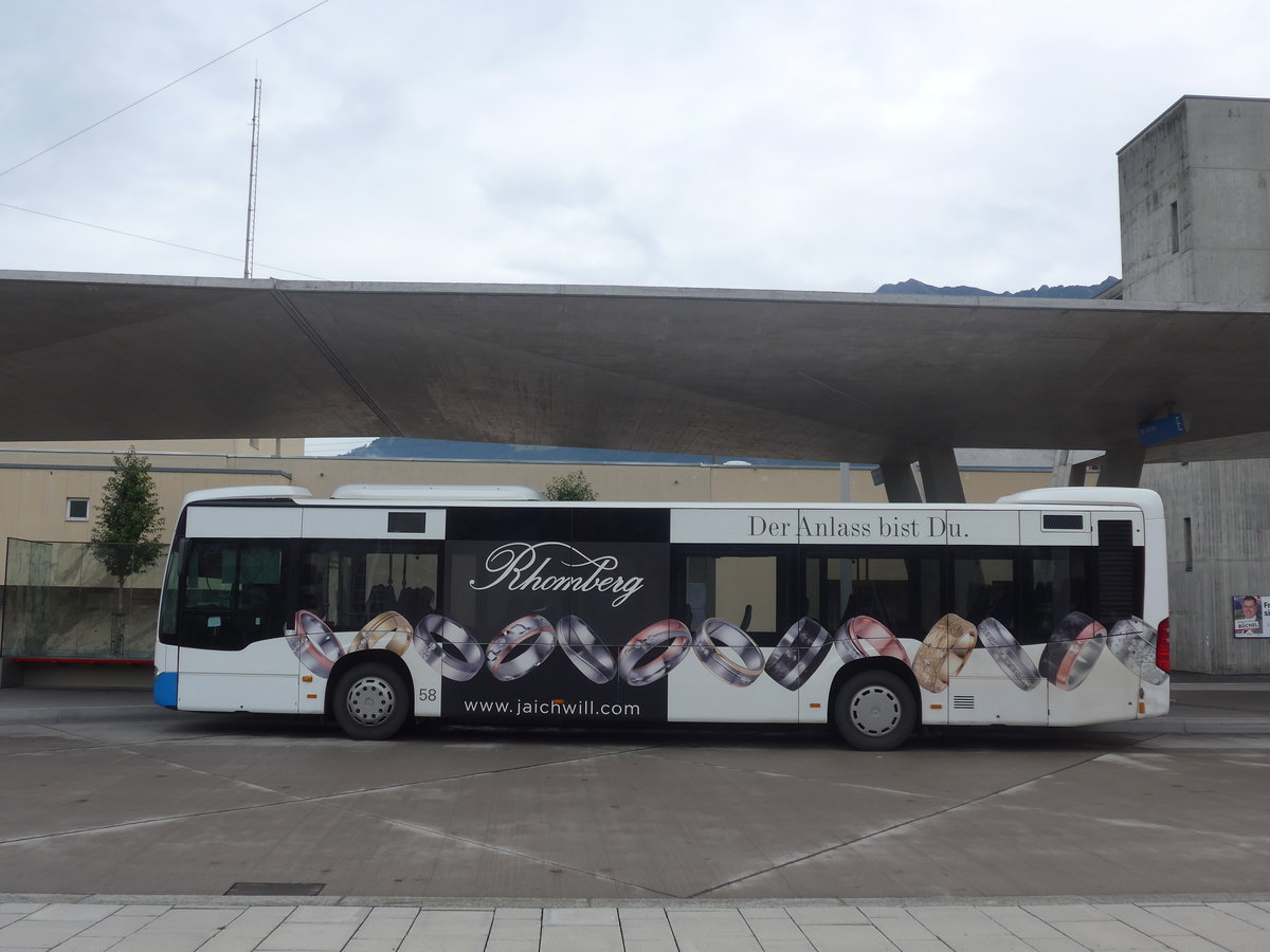 (209'989) - RTB Altsttten - Nr. 58/SG 131'606 - Mercedes am 6. Oktober 2019 beim Bahnhof Buchs