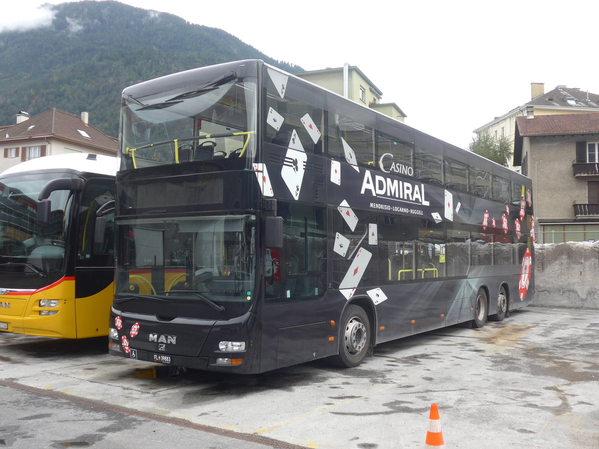 (210'009) - Aus Liechtenstein: LBA Vaduz - Nr. 83/FL 39'883 - MAN am 6. Oktober 2019 in Chur, Postgarage